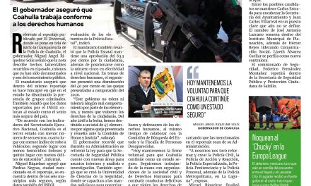 Portada [10 de diciembre de 2021] ‘No toleramos el mal comportamiento policial’; Reconocen a Saltillo con la Presea Mérito Canacintra y más…