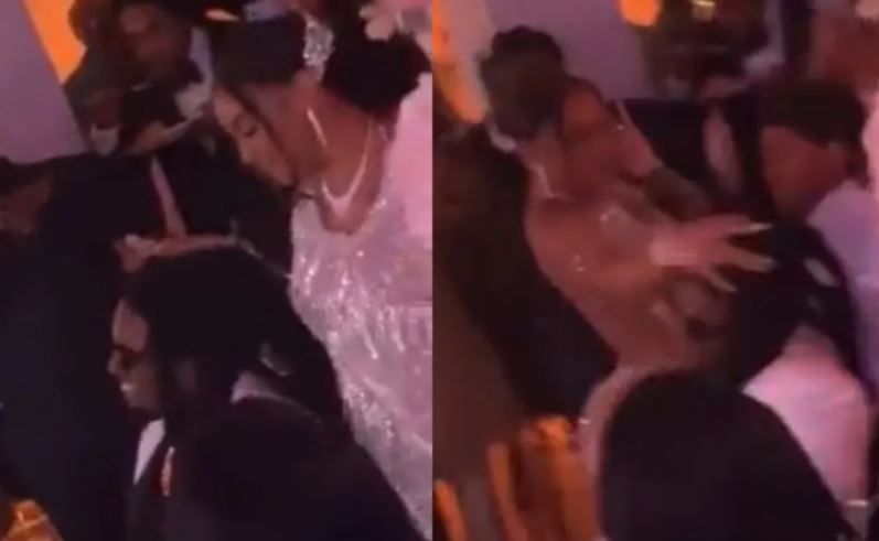 ‘Rompiendo tradiciones’, novia twerkea a su novio en boda (video)