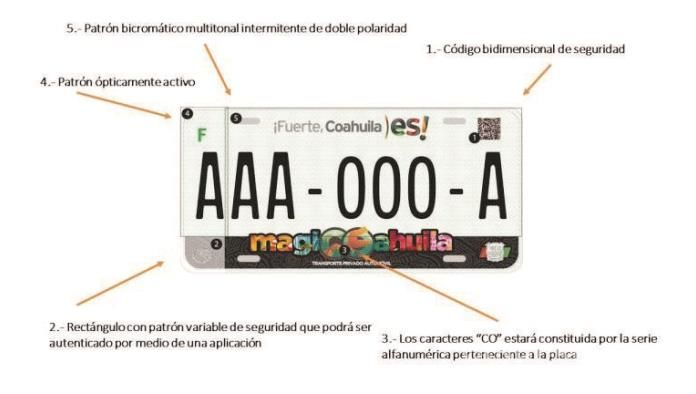 Así serán las nuevas placas vehiculares de Coahuila