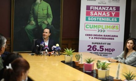 Manolo Jiménez finanzas sanas y sostenibles en Saltillo