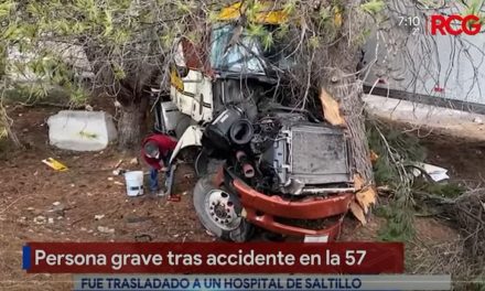Se registra de nueva cuenta fuerte accidente en carretera 57, hay un herido grave