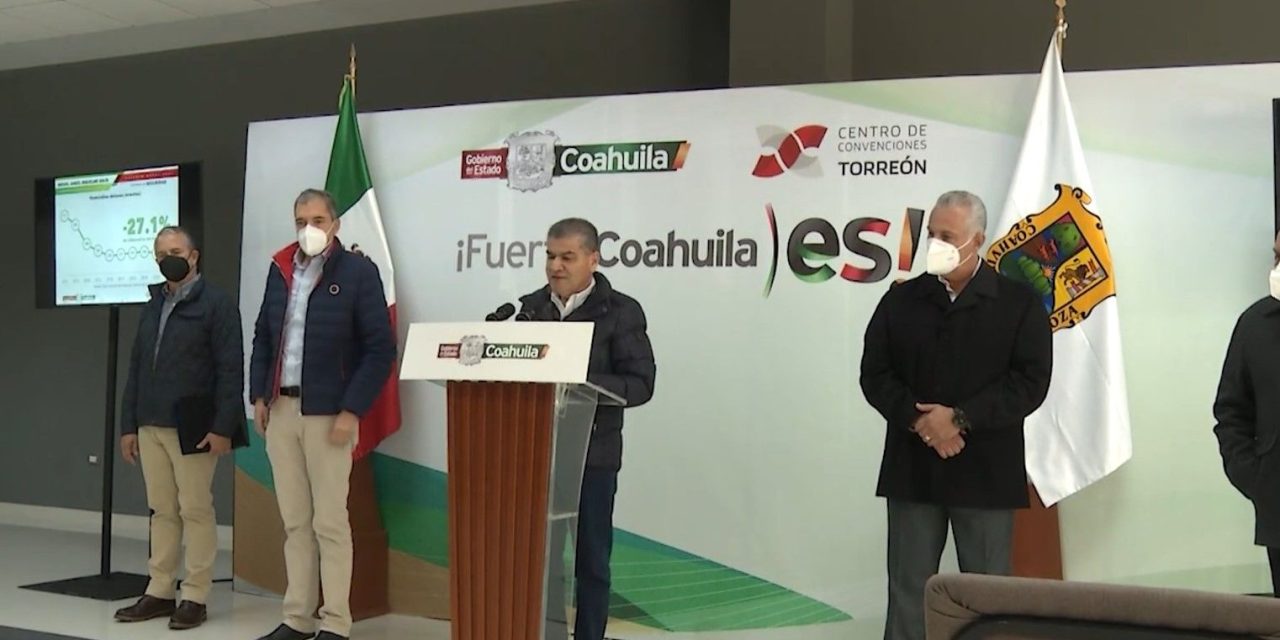 Delitos de alto impacto van a la baja en Coahuila
