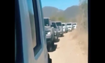 La caravana de los hombres del Mayo Zambada en un territorio que pelean contra el CJNG