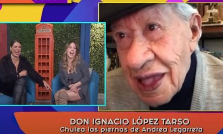 ¡Ya siéntese señor! Ignacio López Tarso frena una entrevista para ‘chuleaerle’ las piernas a Andrea Legarreta