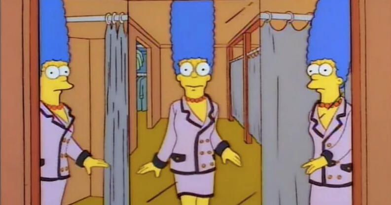 La trágica historia que existe detrás del vestido Chanel que usó Marge Simpson