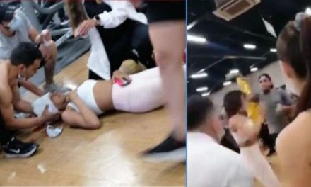 Hombre ataca a una mujer en el gimnasio… ella no le quería prestar un aparato