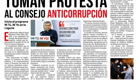 Portada [1 de febrero de 2022] Toman protesta al Consejo Anticorrupción; Inician foros del Plan de Desarrollo Saltillo y más…