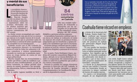 Portada [14 de febrero de 2022] DIF Coahuila trabaja por adultos mayores; Policía Ambiental realiza operativos  y más…