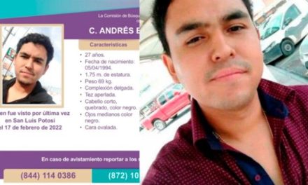 Localizan sin vida a joven de Saltillo que estaba desaparecido en San Luis Potosí
