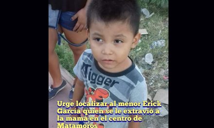 En un descuido de su mamá desapareció Erick en Matamoros, Coahuila; piden apoyo para encontrarlo