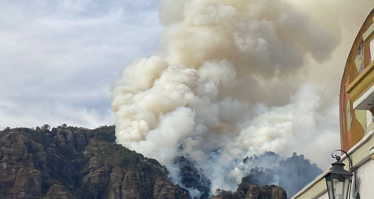 Hombre drogado habría comenzado incendio en cerro de Tepoztlán: alcalde