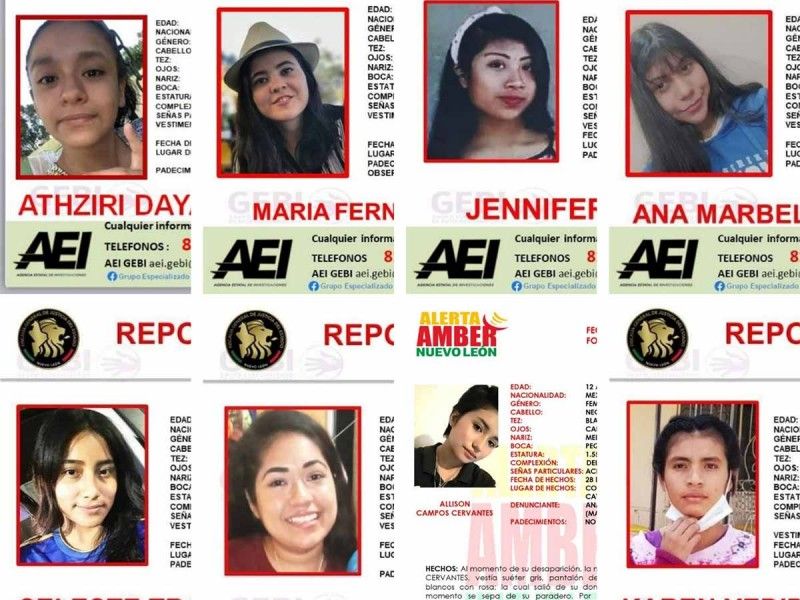 Ocho mujeres desaparecieron en los últimos 10 días en Nuevo León