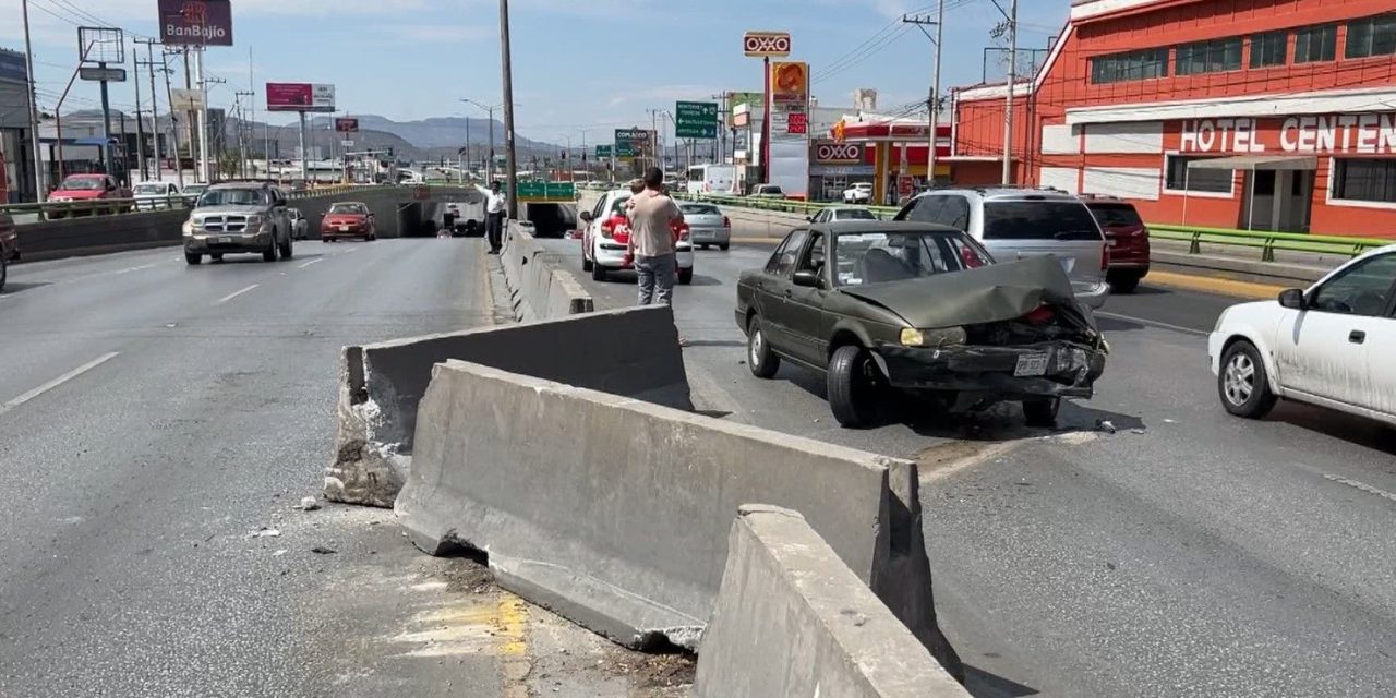 Padre e hijo se llevan el susto de su vida al chocar en Saltillo