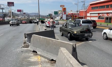 Padre e hijo se llevan el susto de su vida al chocar en Saltillo