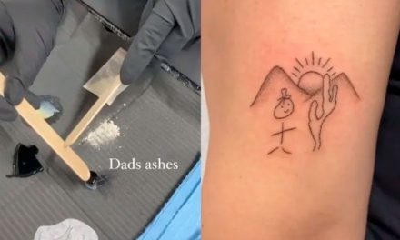 Tatuadora hace diseños con enizas de los seres queridos de sus clientes
