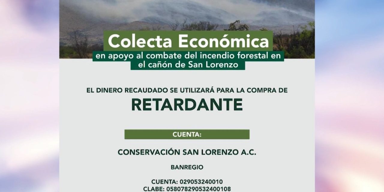 Inician colecta para combatir incendio en Saltillo