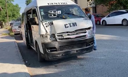Accidente en transporte público deja seis lesionados en Saltillo