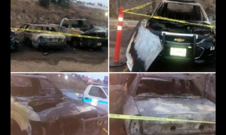 Video: Narcos atacan y queman patrullas en comandancia de Tijuana