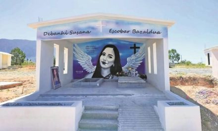Recuerdan a Debanhi con mural en capilla donde descansa en Galeana