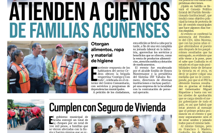 Portada Región Fronteriza [25 de junio de 2022] Atienden a cientos de familias acuñenses; Cumple Presidencia Seguro de Vivienda y más…