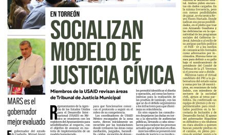 Portada Región Laguna [22 de junio de 2022] Socializan modelo de justicia cívica en Torreón; Apagones de CFE provocan daños y más…