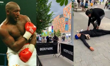 Boxeador noquea brutalmente a persona que estaba fuera de control