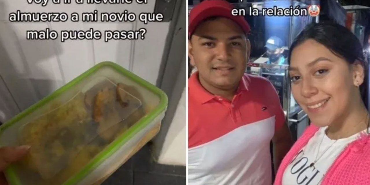 Le lleva comida a su novio y lo encuentra abrazado con compañera de trabajo