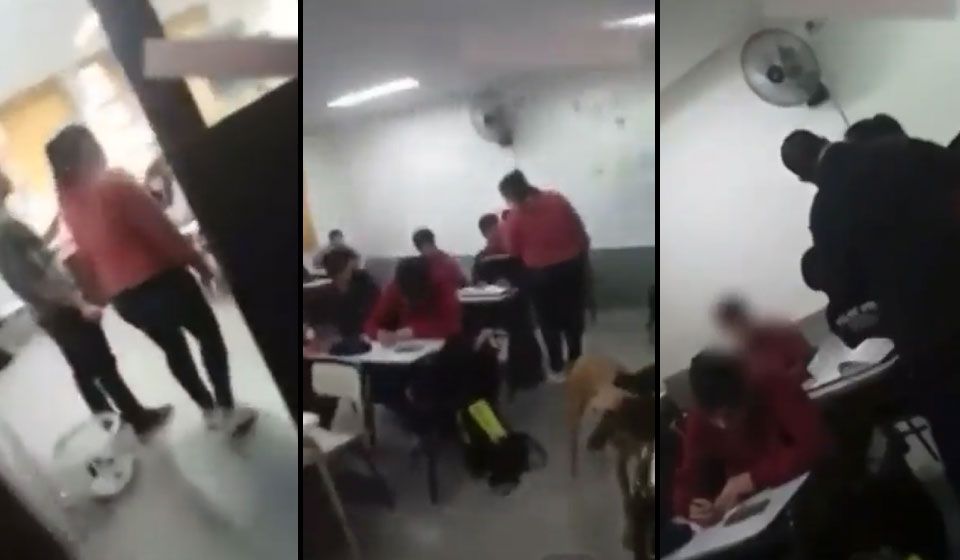 Madre cachetea a estudiante por supuesto bullying en secundaria (video)