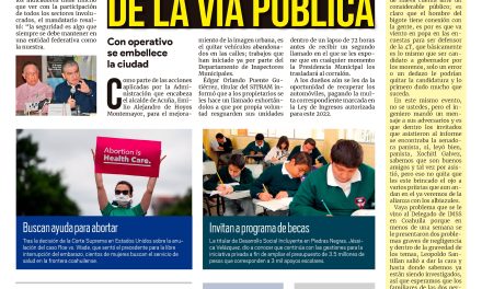 Portada Región Fronteriza [23 de julio de 2022] Retiran autos de la vía pública; Salvan a dos menores de moriry más…