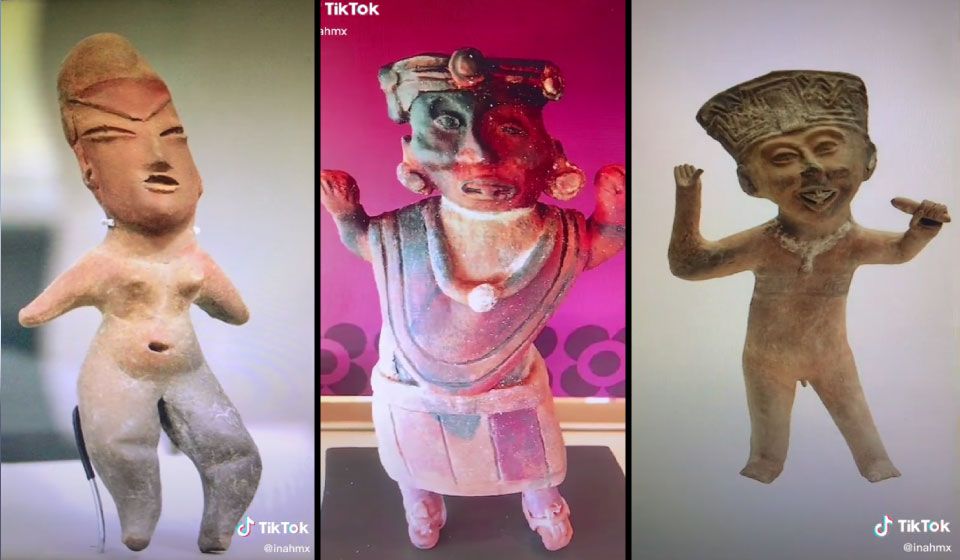 INAH se une al ‘challenge’: pone a bailar cumbia a esculturas prehispánicas (video)