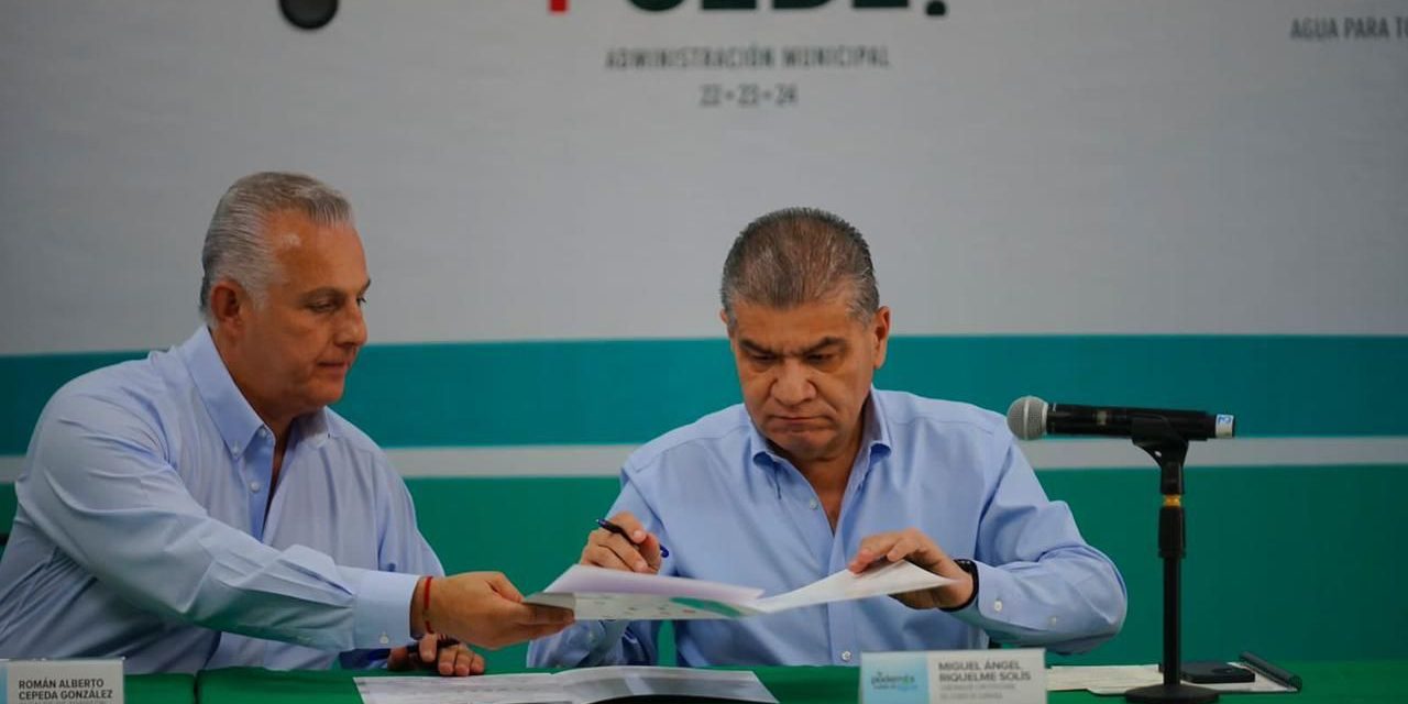 Protegerá gobierno agua coahuilense, atestigua Riquelme convenio
