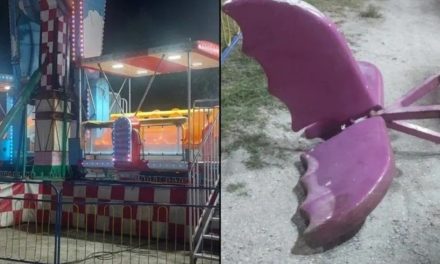 Juego mecánico se ‘desbarata’ con gente arriba en la Feria de Campeche