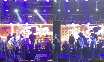 ‘No me vas a asustar’; Los Dos Carnales encaran a un hombre que venía armado en concierto en Michoacán