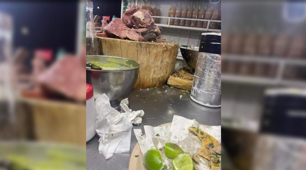 ‘Pintamos toda la casa…¿qué es eso?’; exhiben una presunta cabeza de perro en una taquería de la CDMX