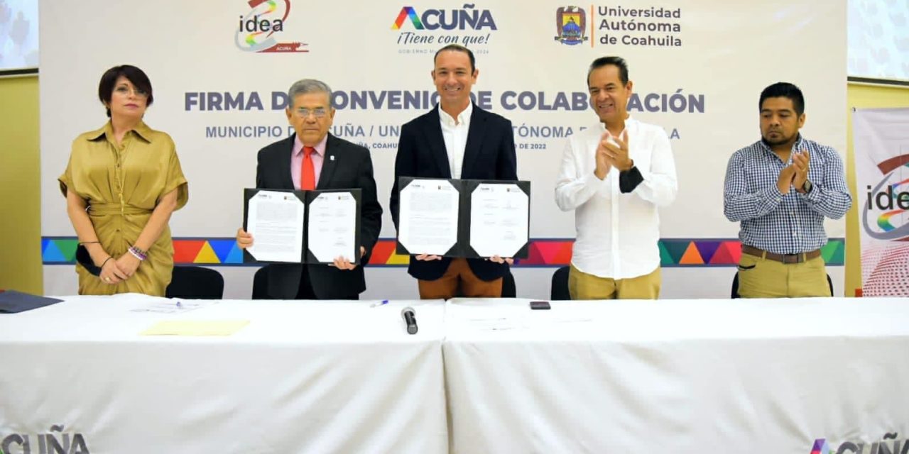 Municipio de Acuña y UAdeC firman convenio