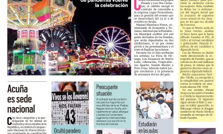 Portada Región Fronteriza [22 de agosto de 2022] Organizan Feria de la Amistad; Acuña es sede nacional y más…