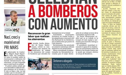 Portada Región Fronteriza [23 de agosto de 2022] Celebran a bomberos con aumento en Acuña; Arranca campaña anti armas; y más…