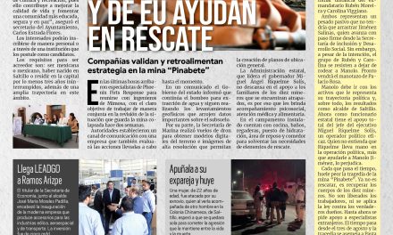 Portada RCG MEDIA [18 de agosto de 2022] Empresas alemanas y de EU ayudan en rescate; Saltillo abre convocatoria para Presea Manuel Acuña 2022; y más…