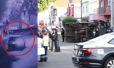 Puebla: Momento en que ruta de transporte choca a un chevy; muere niña de tres años (video)