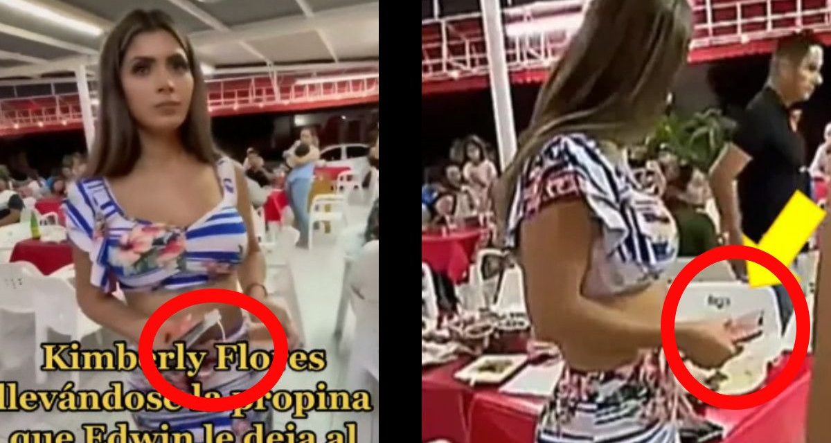 Kimberly Flores se ‘roba’ la propina que dejó Edwin Luna en un restaurante y le llueve sobre mojado (video)