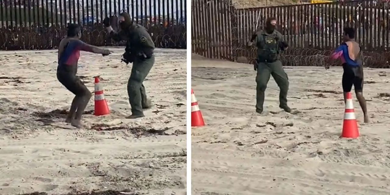 Agente de inmigración y ‘coyote’ se agarran a golpes (video)
