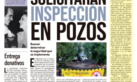 Portada Región Carbonífera [19 de septiembre de 2022]Solicitarán inspección en pozos; Entrega donativos y más noticias…