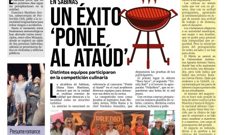 Portada Región Carbonífera [20 de septiembre de 2022] Un éxito ‘Ponle al Ataúd’ en Sabinas; Continuarán lluvias en Coahuila; y más…