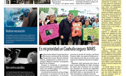 Portada Región Carbonífera [29 de septiembre de 2022] Investigan a más involucrados por tragedia en mina ‘El Pinabete’; Mi alianza siempre con los ciudadanos: Manolo Jiménez; y más…