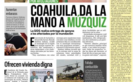 Portada Región Carbonífera [30 de septiembre de 2022] Múzquiz está de pie y va pa’ delante: Manolo Jiménez; y más…