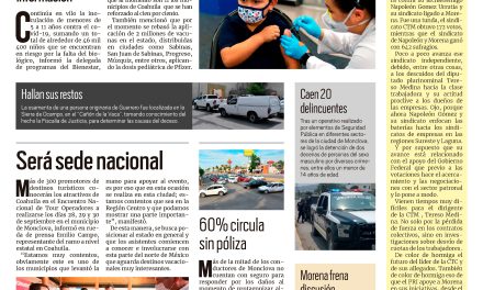 Portada Región Centro [22 de septiembre de 2022] Sin vacunación en Región Centro; Será sede nacional y más..