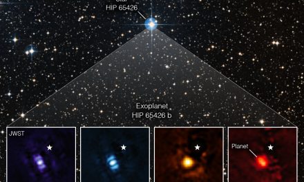 Revela telescopio James Webb imagen de exoplaneta, un gigante gaseoso