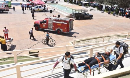 Hacen simulacro en presidencia de Torreón