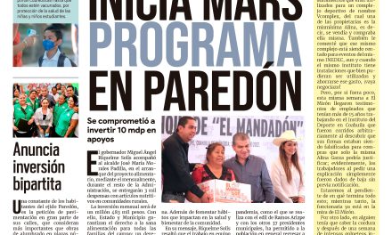 Portada RCG MEDIA [24 de septiembre de 2022] Inicia MARS programa en Paredón; Anuncia inversión bipartita y más…