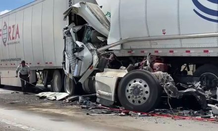 Muere prensado en su tractocamión sobre la carretera 57 de Ramos Arizpe